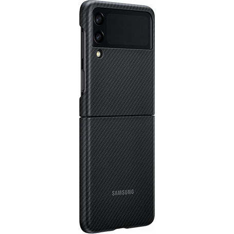 Coque Samsung G Z Flip 3 Aramid Fonction stand Noire Samsung