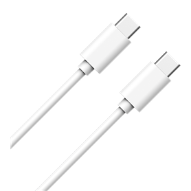Câble USB C/USB C 2m 3A Blanc WOW