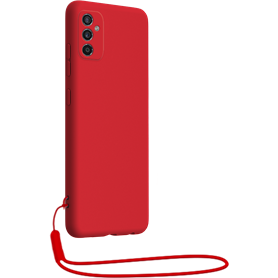 Coque Silicone + dragonne assortie Rouge pour Samsung G M52 5G Bigben