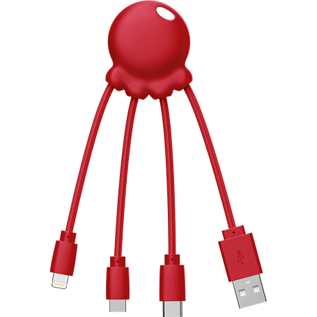 Câble 3 en 1 Octopus Ecoresponsable USB A/micro USB & USB C & Lightnin
