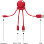 Câble 3 en 1 Octopus Ecoresponsable USB A/micro USB & USB C & Lightnin