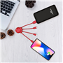Câble 3 en 1 Octopus Ecoresponsable USB A/micro USB & USB C & Lightnin