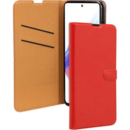 Etui Folio Wallet Samsung G A53 5G Rouge - Fermeture avec languette ai