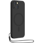 Coque Compatible MagSafe Silicone Noire pour iPhone 14 Bigben