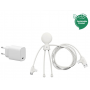 Chargeur maison Pack Mr BIO FastCharge + Câble USB A+C/micro USB & USB