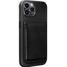 Coque iPhone 14 Pro Compatible MagSafe avec porte-carte amovible Noire