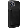 Coque iPhone 14 Pro Compatible MagSafe avec porte-carte amovible Noire