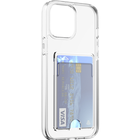 Coque iPhone 14 Pro Max Hybride avec porte-carte intégré Transparente 