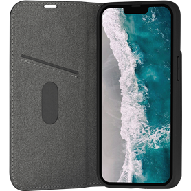 Etui Folio en Cuir Vegan Oslo Certifié GRS Noir pour Apple iPhone 14 D
