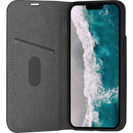 Etui Folio en Cuir Vegan Oslo Certifié GRS Noir pour Apple iPhone 14 D