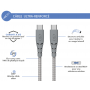 Câble Ultra-renforcé USB C/USB C 2m 5A Gris - Garanti à vie - 100% Pla