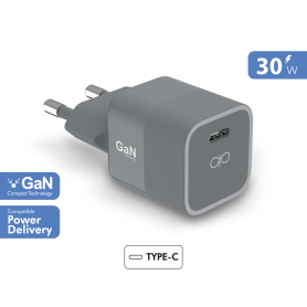 Chargeur maison USB C 30W Power Delivery GaN Gris - Garanti à vie Forc