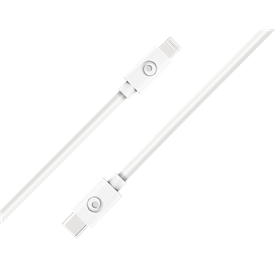 Câble USB C/Lightning 1,2m Blanc - 3A - 100% Plastique recyclé Bigben