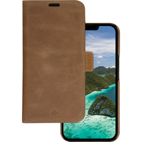 Folio 2 en 1 iPhone 14 Lynge en Cuir Tan DBramante1928