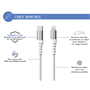 Câble Renforcé USB C/Lightning 1,2m 3A Blanc - Garanti à vie - 100% Pl