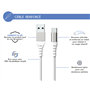 Câble Renforcé USB A/USB C 1,2m 3A Blanc - Garanti à vie - 100% Plasti