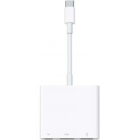 USB C to USB A+USB C+HDMI Multiport Adapter White Apple