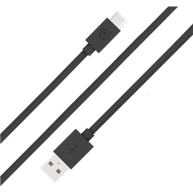 Câble USB A/USB C 2m Noir - 3A - 100% Plastique recyclé Bigben