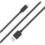 Câble USB A/Lightning 2m Noir - 2.4A - 100% Plastique recyclé Bigben