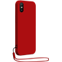 Coque Silicone + dragonne assortie Rouge pour Xiaomi Redmi 9A Bigben