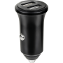 Double Chargeur voiture USB A+A 4.8A (2.4+2.4A) FastCharge Noir - 100%