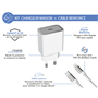 Chargeur maison 20W Power Delivery + Câble renforcé USB C/Lightning Ga
