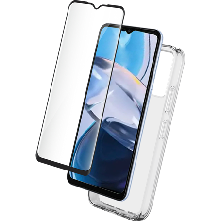 Pack E22i Accessoires Coque Transparente + Verre trempé Bigben