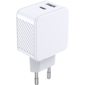 Double Chargeur maison USB A+C 32W (12+20W) Power Delivery Blanc - 100