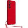 Coque Silicone + dragonne assortie Rouge pour Samsung G S23 5G Bigben