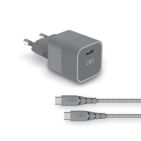 Chargeur maison 20W Power Delivery + Câble Ultra-renforcé USB C/USB C 