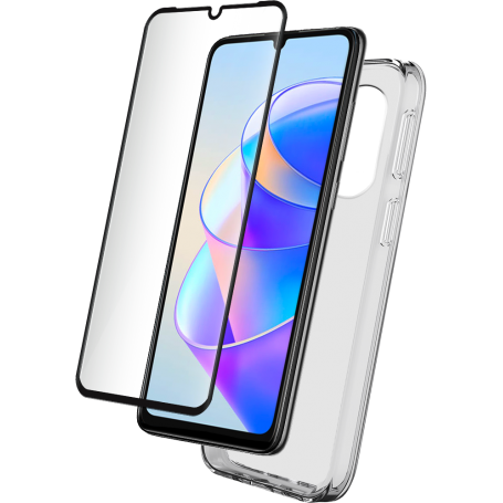 Pack X7a Accessoires Coque Transparente + Verre trempé Bigben