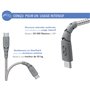 Câble Ultra-renforcé USB A/USB C 3m 3A Gris - Garanti à vie - 100% Pla