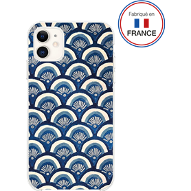 Coque Résine iPhone XR / 11 Ecailles bleues - Fabriquée en France Bigb