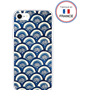 Coque Résine iPhone SE 2022/SE/8/7/6S/6 Ecailles bleues - Fabriquée en