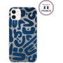 Coque Résine iPhone XR / 11 Motifs bleus - Fabriquée en France Bigben