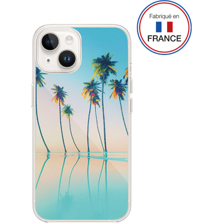 Coque Résine iPhone 13/14 Palmiers - Fabriquée en France Bigben