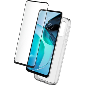 Pack Moto G72 Accessoires Coque Transparente + Verre trempé Bigben