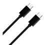 Câble USB C/USB C 1m 3A Noir WOW