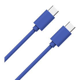 Câble USB C/USB C 1m 3A Bleu WOW