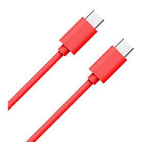 Câble USB C/USB C 1m 3A Rouge WOW