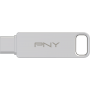 Clé OTG USB 3.2 64GB USB C & USB A Métal argent PNY