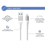 Câble Renforcé USB A/Lightning 2m 2.4A Blanc - Garanti à vie - 100% Pl