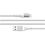 Câble Renforcé USB A/Lightning 3m 2.4A Blanc - Garanti à vie - 100% Pl