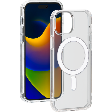 Coque Compatible MagSafe Hybride Transparente pour iPhone 15 Plus Bigb