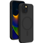 Coque Compatible MagSafe Silicone Noire pour iPhone 15 Plus Bigben