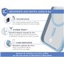 Coque Renforcée iPhone 15 AIR FROST Compatible MagSafe Frost Bleue - G