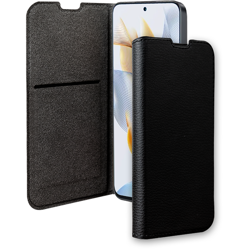 Etui Folio Wallet Honor 90 Support vidéo Noir - 65% Plastique recyclé 