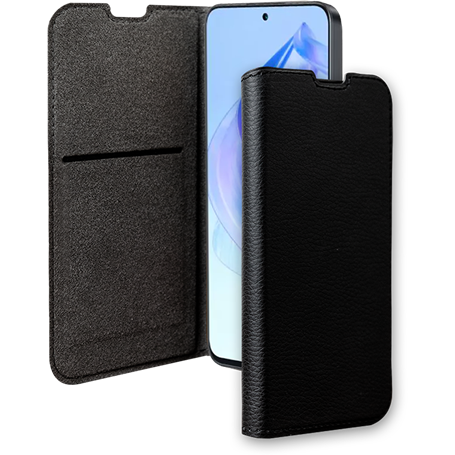 Etui Folio Wallet Honor 90 Lite Support vidéo Noir - 65% Plastique rec