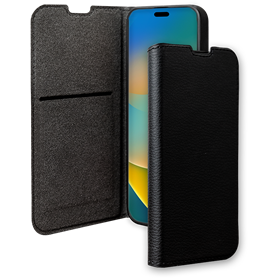 Etui Folio Wallet iPhone 15 Support vidéo Noir - 65% Plastique recyclé