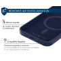 Coque Renforcée iPhone 15 Pro Silicone Compatible MagSafe Bleu Marine 